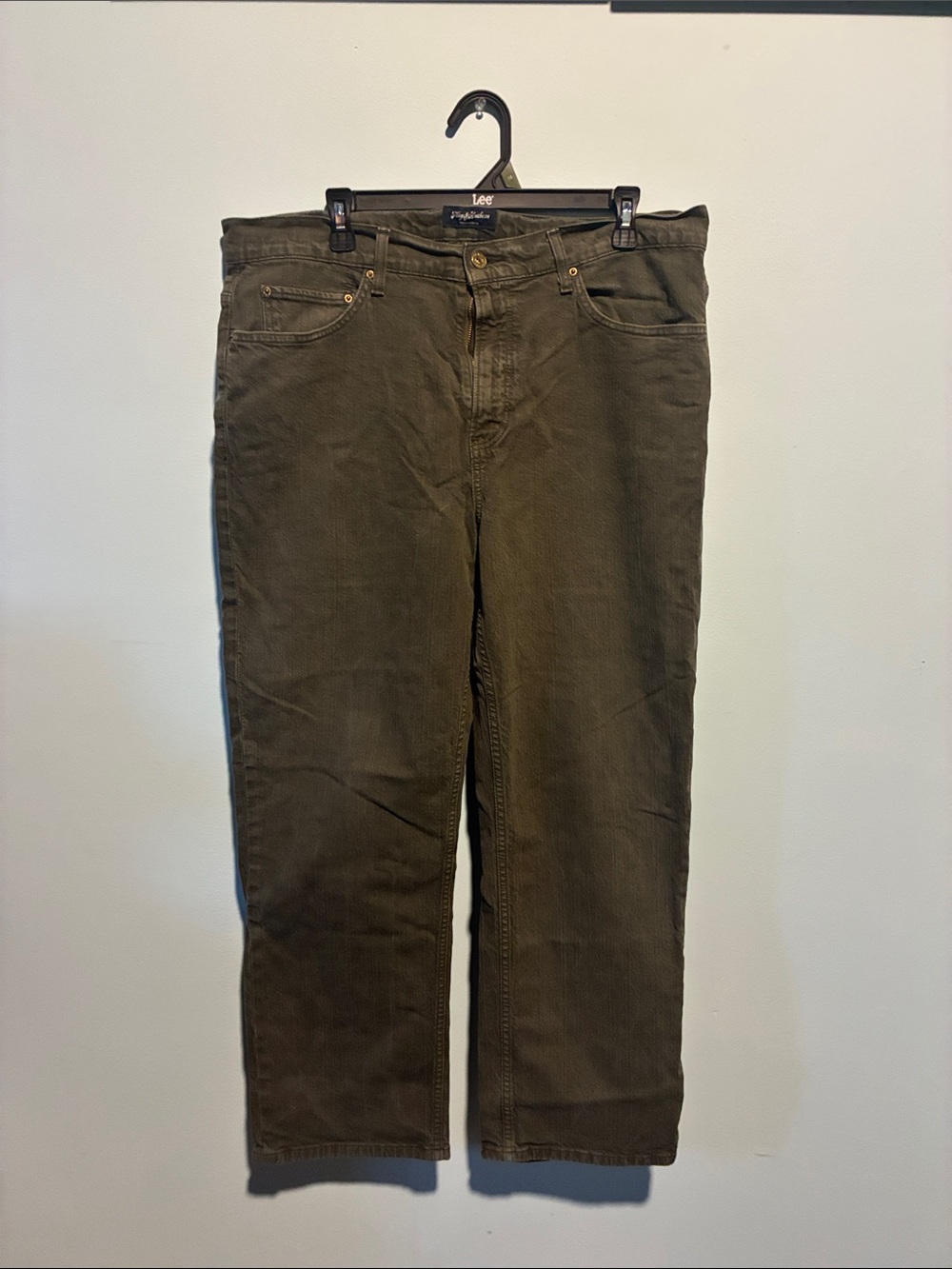 Flag and Anthen Olive Green Denim Pants 
36 x 28